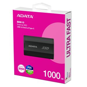 ADATA SD810/1TB/SSD/Externá/Čierna/5R SD810-1000G-CBK