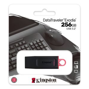 Kingston DataTraveler Exodia/256GB/USB 3.2/USB-A/Ružová DTX/256GB