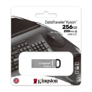 Kingston DataTraveler Kyson/256GB/USB 3.2/USB-A/Strieborná DTKN/256GB