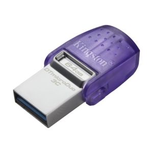 Kingston DataTraveler MicroDuo 3C/64GB/USB 3.2/USB-A + USB-C/Fialová DTDUO3CG3/64GB