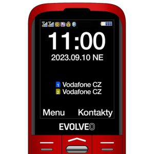 EVOLVEO EasyPhone XO, mobilný telefón pre seniorov s nabíjacím stojanom (červená farba) EP-630-XOR