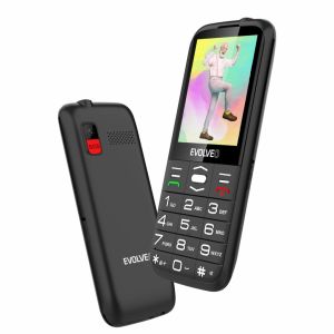 EVOLVEO EasyPhone XO, mobilný telefón pre seniorov s nabíjacím stojanom (čierna farba) EP-630-XOB