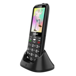 EVOLVEO EasyPhone XO, mobilný telefón pre seniorov s nabíjacím stojanom (čierna farba) EP-630-XOB