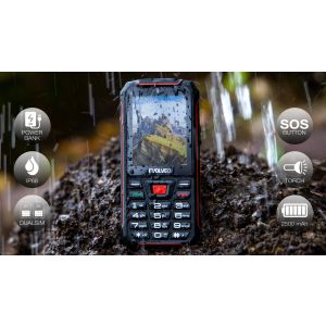 EVOLVEO StrongPhone W4, vodotesný odolný Dual SIM telefón, černo-červená SGP-W4-BR