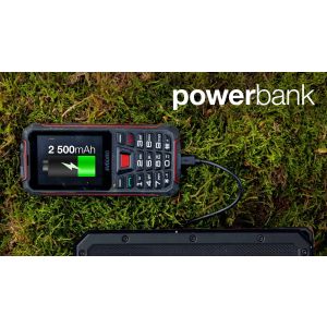 EVOLVEO StrongPhone W4, vodotesný odolný Dual SIM telefón, černo-červená SGP-W4-BR