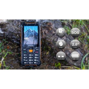 EVOLVEO StrongPhone Z6, vodotesný odolný Dual SIM telefón, černo-oranžová SGP-Z6-BO