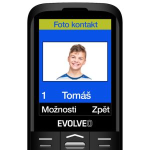 EVOLVEO EasyPhone FS, vyklápací mobilný telefón 2.8" pre seniorov s nabíjacím stojanom (čierna farba) EP-771-FSB