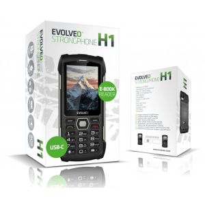 EVOLVEO StrongPhone H1, vodotesný odolný Dual SIM telefón, čierna-šedá SGP-H1-BG