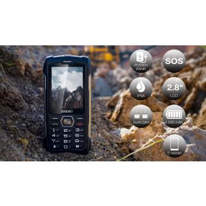 EVOLVEO StrongPhone H1, vodotesný odolný Dual SIM telefón, čierna-šedá SGP-H1-BG