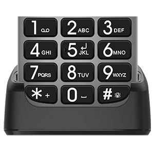 EVOLVEO EasyPhone FL, mobilný telefón pre seniorov s nabíjacím stojanom, strieborná EP-801-FLS