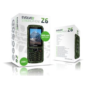 EVOLVEO StrongPhone Z6, vodotesný odolný Dual SIM telefón, lovecká kamufláž SGP-Z6-HNT