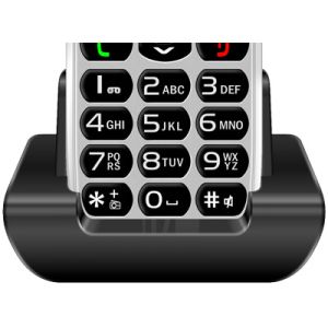 EVOLVEO EasyPhone, mobilný telefón pre seniorov s nabíjacím stojanom, biela EP-501-WH