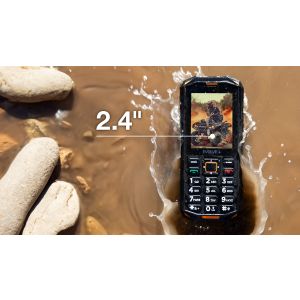 EVOLVEO StrongPhone X5, vodotesný odolný Dual SIM telefón, černo-šedá SGP-X5-GY