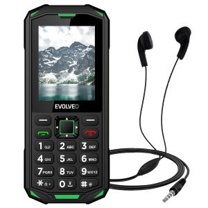 EVOLVEO StrongPhone X5, vodotesný odolný Dual SIM telefón, černo-zelená SGP-X5-GR