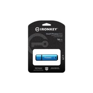 Kingston Ironkey Vault Privacy 50C/16GB/USB 3.2/USB-C/Modrá IKVP50C/16GB