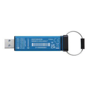 Kingston IronKey Keypad 200/8GB/USB 3.2/USB-A/Modrá IKKP200/8GB