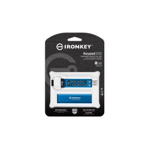 Kingston IronKey Keypad 200/8GB/USB 3.2/USB-A/Modrá IKKP200/8GB