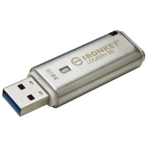 Kingston IronKey Locker+ 50/32GB/USB 3.1/USB-A/Strieborná IKLP50/32GB