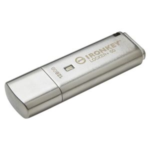 Kingston IronKey Locker+ 50/128GB/USB 3.1/USB-A/Strieborná IKLP50/128GB