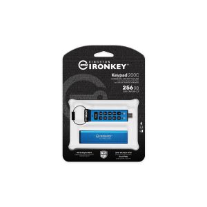 Kingston Ironkey Keypad 200C/256GB/USB 3.0/USB-C/Modrá IKKP200C/256GB