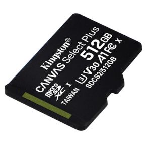 Kingston CANVAS SELECT PLUS/micro SD/512 GB/UHS-I U3 / Class 10 SDCS2/512GBSP