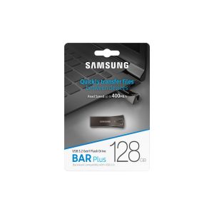 Samsung BAR Plus/128GB/USB 3.2/USB-A/Titan Gray MUF-128BE4/APC