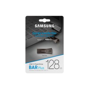 Samsung BAR Plus/128GB/USB 3.2/USB-A/Titan Gray MUF-128BE4/APC