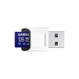 Samsung/micro SDXC/128GB/USB 3.0/USB-A/Class 10/+ Adaptér/Modrá MB-MD128SB/WW