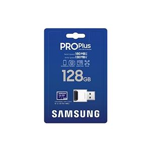 Samsung/micro SDXC/128GB/USB 3.0/USB-A/Class 10/+ Adaptér/Modrá MB-MD128SB/WW