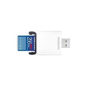 Samsung/SDXC/256GB/USB 3.0/USB-A/Class 10/+ Adaptér/Modrá MB-SD256SB/WW