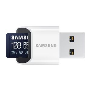 Samsung PRO Ultimate/micro SDXC/128GB/UHS-I U3 / Class 10/+ Adaptér/Modrá MB-MY128SB/WW