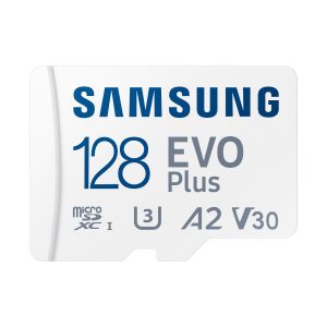 Samsung EVO Plus/micro SDXC/128GB/UHS-I U3 / Class 10/+ Adaptér/Biela MB-MC128SA/EU