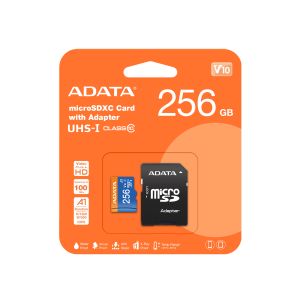 Adata/SDXC/256GB/UHS-I U1 / Class 10/+ Adaptér AUSDX256GUICL10A1-RA1