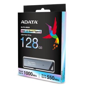 ADATA UE800/128GB/USB 3.2/USB-C/Strieborná AELI-UE800-128G-CSG