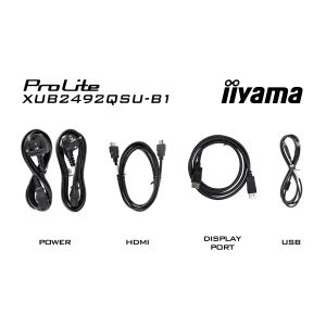 iiyama ProLite/XUB2492QSU-B1/23,8"/IPS/QHD/100Hz/0,5ms/Black/3R XUB2492QSU-B1