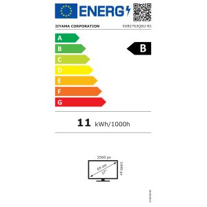 iiyama ProLite/XUB2763QSU-B1/27"/IPS/QHD/100Hz/2ms/Black/3R XUB2763QSU-B1