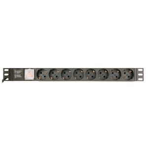 Gembird PDU 8 schucko, 1U, 16 A, 3m EG-PDU-014