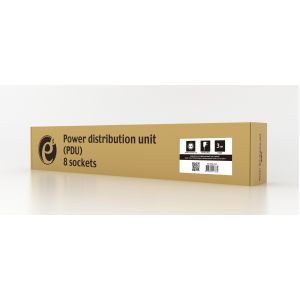 Gembird PDU 8 schucko, 1U, 16 A, 3m EG-PDU-014