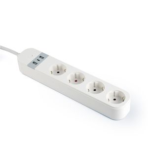 Gembird Chytrá prepäťová ochrana Tuya 4xDE 2xUSB-A 1xUSB-C biela TSL-PS-S4U-01-W