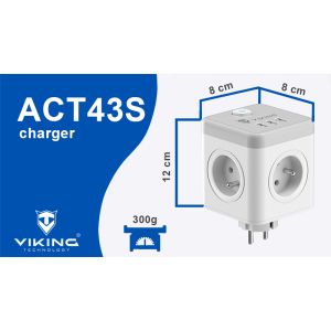 Síťový adaptér Viking ACT43S VACT43S