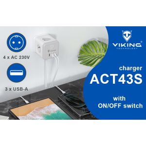 Síťový adaptér Viking ACT43S VACT43S