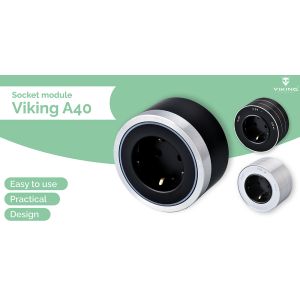 Zásuvkový modul Viking A40SB, strieborno-čierna VA40SB