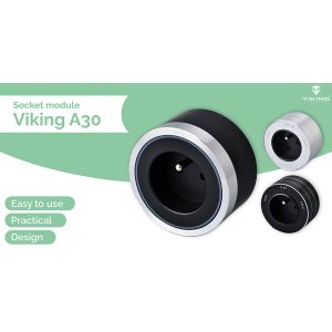 Zásuvkový modul Viking A30S, striebra VA30S