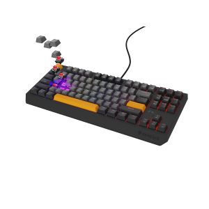 Genesis herná klávesnica THOR 230/TKL/RGB/Outemu Red/Drátová USB/US layout/Anchor Negative Šedá NKG-2082