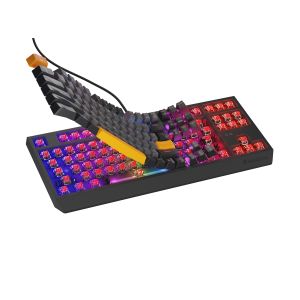 Genesis herná klávesnica THOR 230/TKL/RGB/Outemu Red/Drátová USB/US layout/Anchor Negative Šedá NKG-2082