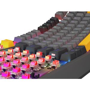 Genesis herná klávesnica THOR 230/TKL/RGB/Outemu Red/Drátová USB/US layout/Anchor Negative Šedá NKG-2082