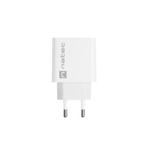 Univerzálna nabíjačka Natec RIBERA 18W 1X USB-A, biela NUC-2057