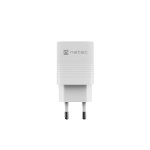 Univerzálna USB nabíjačka Natec RIBERA GaN 30W, 1X USB-A, 1X USB-C, Biela NUC-2140