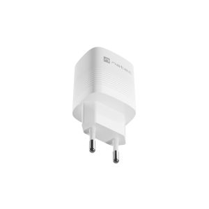 Univerzálna USB nabíjačka Natec RIBERA GaN 30W, 1X USB-A, 1X USB-C, Biela NUC-2140