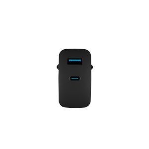 Univerzálna USB nabíjačka Natec RIBERA GaN 45W, 1X USB-A, 1X USB-C, čierna NUC-2143